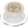 A Book A Day Cozy Librarian Bookish Item A Book A Day Keeps The Mental Breakdown Away Floral Bookish PopSockets PopGrip per MagSafe