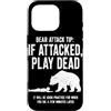 Vintage Hiking Outdoor Nature Lover Grap Custodia per iPhone 16 Pro Bear Attack Tip Se Attaccato Gioca Morto Divertente Escursionismo Umorismo