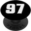 NUMBERED SPORTS ATHLETIC TEAM JERSEY MAGLIA NUMERO 97 NINETY SEVEN ANNI SPORTS TEAM 97° PopSockets PopGrip Adesivo