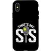 tennis script sis court style sports des Custodia per iPhone X/XS Tennis Quello è la mia sorella