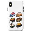 Lakelandwholesale1 Shirt Company Custodia per iPhone X/XS Gatto Sushi Kawaii Neko Cibo Giapponese Grafica