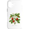 The Botany Bureau Custodia per iPhone 16 Plus Illustrazione della pianta di fragola Fragaria × ananassa
