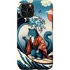 Surfing Cat Hokusai Great Wave Off Kanag Custodia per iPhone 11 Pro Surfing Cat Hokusai Grande onda Off Kanagawa Arte Giapponese