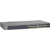 NETGEAR Switch Smart Gigabit Ethernet PoE a 24 porte, (GS724TP), Managed, 24 da 1 G, 24 PoE+ a 190 W, 2 SFP da 1 G, gestione Insight cloud opzionale, montaggio desktop o su rack