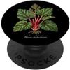 The Botany Bureau Illustrazione della pianta di rabarbaro Rheum rhabarbarum PopSockets PopGrip Adesivo