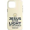 Jesus Is The Light Christian Faith Custodia per iPhone 16 Pro Max Jesus Is The Light Of The World Shirt John 8:12 Bible Verse