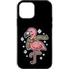 flamingo winter cute bird snow winter li Custodia per iPhone 12 mini Simpatico fenicottero invernale con sciarpa