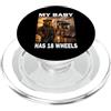 Papà orso, divertente regalo per la fest Orso Camionista Autista di camion Papà My Baby has 18 Wheels PopSockets PopGrip per MagSafe