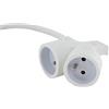 CHACON Prolunga HO5VVF 3G1,5-5 m, doppia testa, colore: Bianco