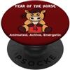 Chinese Zodiac Lunar New Year Astrology Anno Del Cavallo Carino Zodiaco Cinese Capodanno Cinese PopSockets PopGrip Adesivo