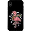 flamingo winter cute bird snow winter li Custodia per iPhone XS Max Simpatico fenicottero invernale con sciarpa