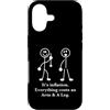 Stick-Figure Inflation Cost Arm And A Le Custodia per iPhone 17 Divertente Stick-Figura Inflazione Costo Braccio E Un Gamba Pun Umorismo