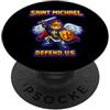 Guardian Spirit Apparel by Faithful Desi Saint Michael Pixel Art - Angelo custode PopSockets PopGrip Adesivo