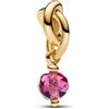 PANDORA 14k Gold-plated dangle with phlox pink crystal