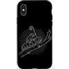 Vintage Hiking Outdoor Nature Lover Grap Custodia per iPhone X/XS Vintage Caterpillar Frog Foresta Wildlife Escursionismo Natura Escursionista