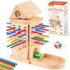 Greek Science Gioco di Equilibrio in Legno con Bastoncini per Bambini 3-8 | Gioco di famiglia in legno a tema pollo, Gioco Montessori, Causa-Effetto, Motricità Fine STEM, Stile Pista per Biglie