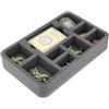Feldherr Vassoio in schiuma compatibile con Warhammer Underworlds Spitewood - Kurnoth's Heralds - Inserto mezzo formato per miniature, carte e componenti di gioco - HS050A176