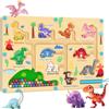 HouYa-Tec Giochi Montessori 3 4 5 6 Anni,Dinosauro Labirinto Magnetico Bambini di Numeri Colore in Legno,Imparare i Colori Gioco di Conteggio Ordinamento,Palline Magnetiche Colorate,Regalo per Bambini (1)