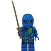LEGO Custom - Mini statuetta Ninja Jay NRG in componenti originali Lego Ninjago, con spada argentata