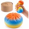 Generico Squishys Ravioli Colori sfumati, New Glitter Dumpling Squishys, Divertente Giocattolo Antistress Bao Bun Con Vaporiera, Adatto agli adulti,Morbida Pallina Antistress Ravioli Spremere Giocattoli