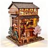 Tecnock Kit fai da te per adulti e ragazzi, Sakura Izakaya con luce touch, decorazione Book Nook, puzzle in legno 3D, regalo per i fan del Giappone (Sakura-Izakaya)