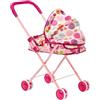 Generico Passeggino per Bambole con Cappottina Pieghevole Metallo Plastica Carrozzina Richiudibile per Bambine Giocattoli Bimbe Passeggino per Bambole Passeggino Carrozzine (CARROZZINAMETAL)