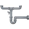 Franke Sifone a 2 vie per lavelli 2 vasche con attacco scarico lavastoviglie grigio Franke 112.0068.244
