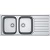 Franke Spark SKX 621 101.0712.133 Lavello da Incasso 2 Vasche con Gocciolatoio a Destra 116 x 50 cm Acciaio inox