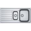 Franke Spark SKX 651 - 101.0716.615 Lavello da Incasso 1 Vasca e vaschetta con Gocciolatoio a Sinistra 100 x 50 cm Acciaio inox