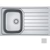 Franke PRONTA CONSEGNA - SPEDIZIONE IMMEDIATA Franke Spark SKL 611-86 - 101.0714.032 Lavello da Incasso 1 Vasca con Gocciolatoio a Destra 86 x 50 cm Acciaio inox Dekor Antigraffio