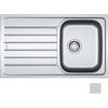Franke Spark SKL 611-86 - 101.0714.033 Lavello da Incasso 1 Vasca con Gocciolatoio a Sinistra 86 x 50 cm Acciaio inox Dekor Antigraffio