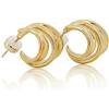 Craft Voyage 18 K Gold PVD Plated Sculptural Drop Earrings - Timeless Luxury for Effortless Elegance