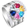 GBTROEY Anello personalizzato con pietre portafortuna da 1 a 8 per donna Anelli di fidanzamento personalizzati con nome per lei Regali di San Valentino e compleanno Gioielli per donne Mamma Moglie