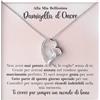 Bramart Collana Donna Alla mia Damigella Ti voglio un Mondo di Bene Finitura Argento, Oro Idee Regali per lei Compleanno, Natale - Cofanetto con DEDICA incluso (Damigella 4)