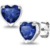 Suplight Orecchini Donna Argento 925 con Pietra Portafortuna a Cuore | Orecchini Punto Luce Donna Argento 925 Ipoallergenici con Pietre di Nascita per 12 Mesi Regalo per Donna Natale Compleanno