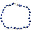 Spadarella Gioielli VLNET ® | Bracciale Spadarella Unisex | Argento 925 + Cotone Nautico Blu Acceso | Sfere Diametro 4 mm | Fatto a Mano in Italia | Lunghezza 19 cm