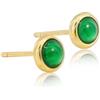 Craft Voyage Gold Framed Green Jade Earrings - A Beautiful and Versatile Accessory for Every Woman
