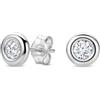 Orovi Orecchini Donna Oro Bianco 9KT Orecchini a Lobo Punto Luce e Diamanti taglio brillante 0,20 ct, gioiello anallergico confezionato in un elegante astuccio portagioie