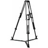 Manfrotto 546GB Treppiede con Stabilizzatore a Terra, Culla da 75 mm, per Video, 3 Sezioni a Due Stadi, in Alluminio, Nero