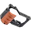 Generico Compatibile con la cornice della fotocamera Sony ZV-E10 con impugnatura in legno, supporto for slitta fredda for stabilizzatore, luce, microfono e treppiede(A)