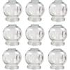 GMMH Set di coppette in vetro, coppette per il fuoco, massaggio sottovuoto per il rilassamento muscolare e il sollievo dal dolore, coppettazione Hijama Hacamat, terapia, Cupping Banki (9 pezzi, 9 cm)