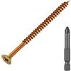 ASelected 200 viti per legno M5 (5 mm x 80 mm), dorate, per legno e truciolato, fai da te e riparazioni domestiche
