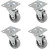 amig - Pack di 4 ruote per mobili mod. 2500/Con piastra e cuscinetti/Misura: diametro 30 mm/Carico massimo per ruota: 15 kg/Realizzate in nylon/Colore grigio/Senza freno