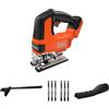 BLACK+DECKER Seghetto Alternativo a BatteriaBrushless, Solo Corpo Macchina 18V, con 6 Lame,Batteria Non Inclusa, BLCJS78NZ-XJ