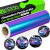 VINYL FROG Chameleon Vinyl Wrap Matte Metallic Vehicle Film Purple to Blue Stretchable Air Release DIY Decals 30cm x 152cm