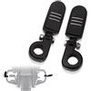 FOVPLUE Pedane da 3,2 cm, poggiapiedi con morsetti a P da 1 1/4, kit di supporti per Harley Touring Road King Street Softail Dyna Sportster, Honda, Kawasaki, Suzuki, 32 mm, colore nero