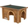 Kerbl Pet Kerbl Casetta per roditori (Casetta in abete rosso, con tetto in bitume resistente alle intemperie, due ingressi per una sistemazione adeguata, adatta a recinti esterni, rifugio per conigli) 82852