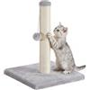 Feandrea Tiragraffi per Gatti, Colonna in Sisal Naturale, 40 x 40 x 44 cm | Base Stabile con Pallina, Protezione Mobili per Gattini, Grigio Tortora, Collezione CLAWFY PCA044G101
