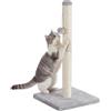 Feandrea Tiragraffi per Gatti, Colonna in Sisal Naturale con Pallina, Base Stabile, 42 x 22 x 15 cm, Grigio, per Gattini, Protezione Mobili, Collezione Clawfy PCA043G101