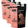 Chewies Lucky Bits Cavallo per cani adulti - Deliziosi per cani senza cereali & Soft con molte proteine e superalimenti come lievito di birra o ginkgo, senza zucchero (80 g) (Confezione da 3)
